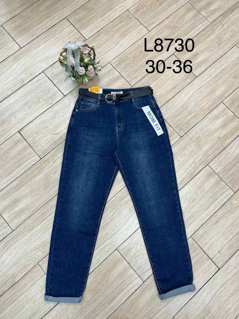 Spodnie damskie jeansy Roz 30-36, 1 Kolor Paczka 12 szt